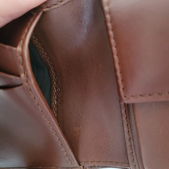 Hunting World Designer Olive Green Brown Trim Wallet Italian Cow Leather Quality - Picture 8 of 12